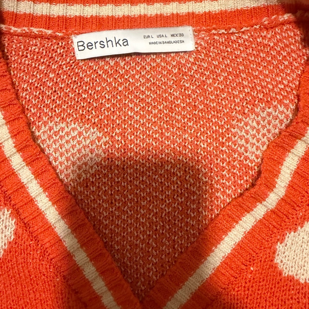 Bershka Orange Floral Button-Up Cardigan - Picture 3 of 9